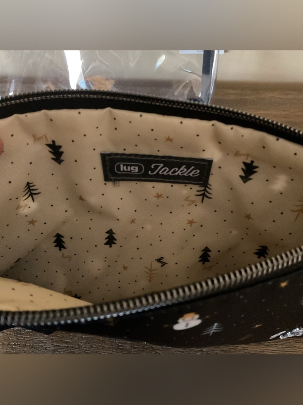 Lug Tackle 4pc Storage Pouches. Black Snowman print. NWT - Picture 6 of 8